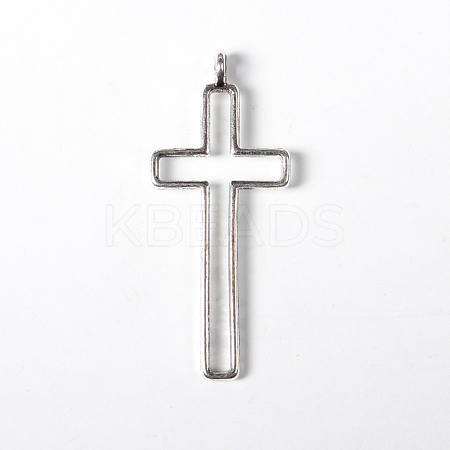 Tibetan Style Alloy Hollow Cross Pendants EAA353Y-1