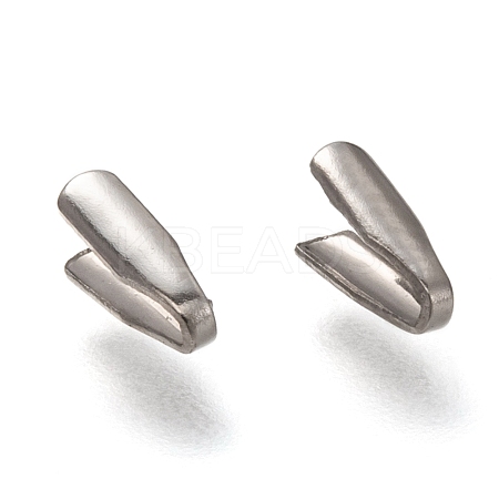 Tarnish Resistant 304 Stainless Steel Folding Crimp Ends X-STAS-G122-09P-A04-1