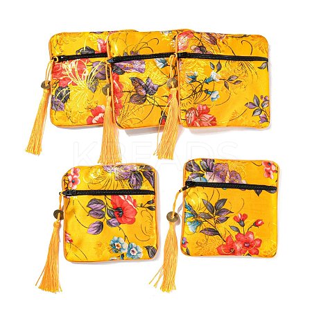 Chinese Style Floral Cloth Jewelry Storage Zipper Pouches LS-AJEW-D063-01J-1