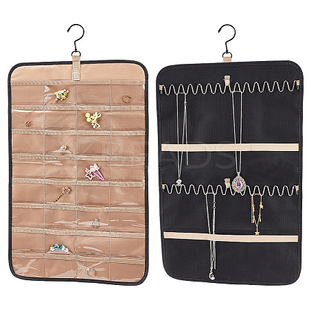 Double-sided PVC Wall-Mounted Jewelry Hanging Rolls AJEW-WH0323-01B-1