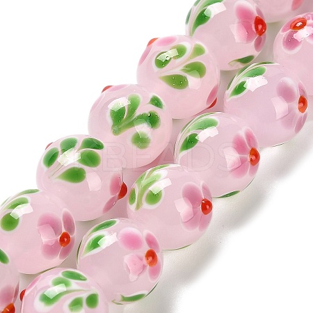 Handmade Lampwork Bumpy Beads Strands LAMP-A005-01E-1