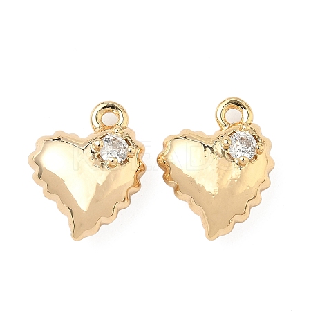 Brass Micro Pave Cubic Zirconia Pendants KK-S531-12G-D-1
