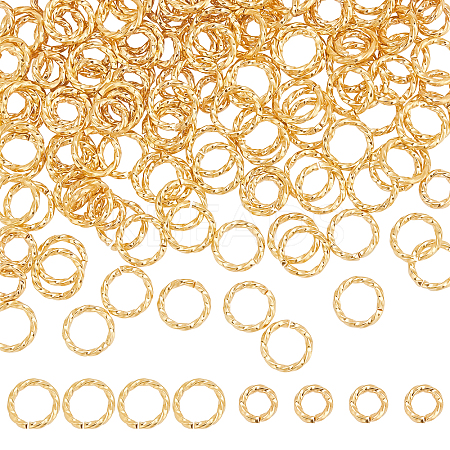 200Pcs 2 Style Brass Open Jump Rings KK-PH0002-76-1