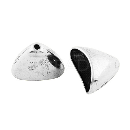 Tibetan Style Alloy Triangle Apetalous Bead Cones TIBE-5212-AS-FF-1