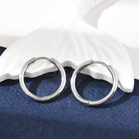 Tarnish Resistant 304 Stainless Steel Hoop Earrings EJEW-P177-P-09-1