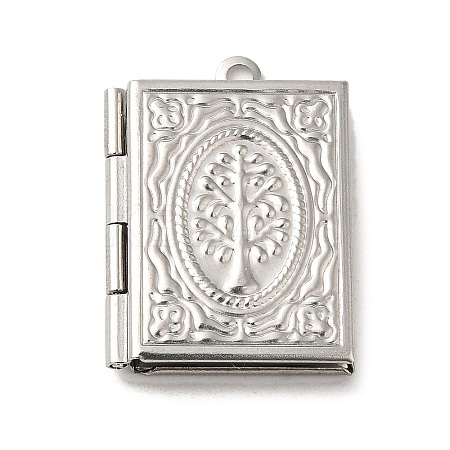 Tarnish Resistant 304 Stainless Steel Locket Pendants LS-STAS-Q300-01C-P-1