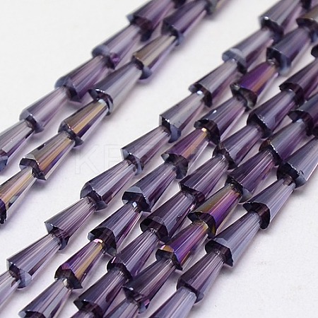 Electroplate Glass Beads Strands X-EGLA-J046-AB06-1