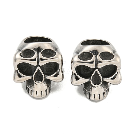 316 Surgical Stainless Steel European Beads STAS-Q326-02AS-02-1