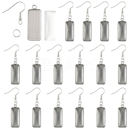 DIY Rectangle Dangle Earring Making Kits DIY-FS0009-20-1