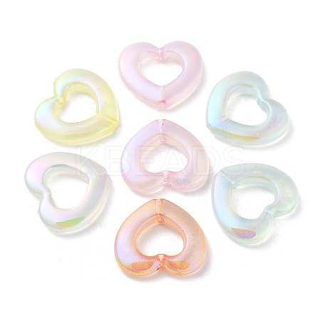 UV Plating Transparent Acrylic Beads OACR-Z013-09-1