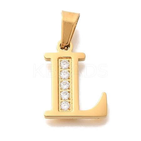 Ion Plating(IP) 304 Stainless Steel Rhinestone Pendants STAS-U035-01G-L-1