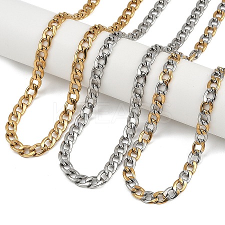 304 Stainless Steel Curb Chain/Twisted Chain Necklaces STAS-A028-N125-1