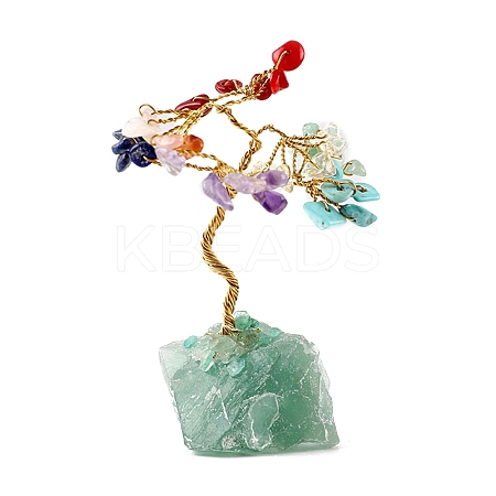 Gemstone Chips Tree of Life Decorations PW-WG48143-07-1