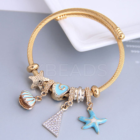 Adjustable Stainless Steel European Bangles FS-WGF3825-02-1