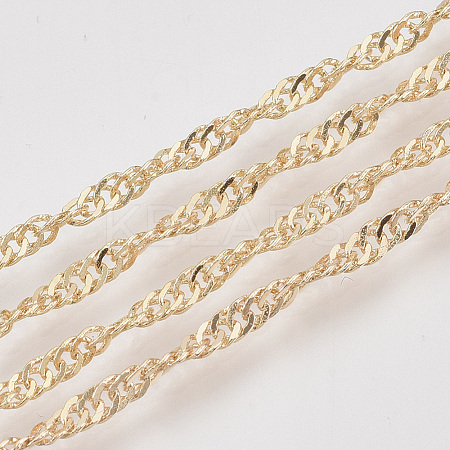 Soldered Brass Covered Iron Singapore Chains CH-S125-06B-LG-1