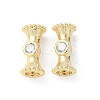 Brass Micro Pave Cubic Zirconia Beads KK-U052-19G-1