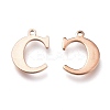 PVD Vacuum Plating  304 Stainless Steel Charms STAS-H112-C-RG-2