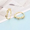 Brass Micro Pave Cubic Zirconia Cuff Rings for Women KK-T071-67G-1