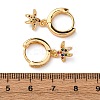 Starfish Brass Micro Pave Cubic Zirconia Hoop Earrings EJEW-F384-14G-02-5