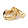 Rack Plating Brass Cubic Zirconia Enamel Earrings EJEW-S219-14G-02-2