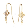 Brass Micro Pave Cubic Zirconia Earring Hooks KK-K244-34G-2