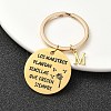 201 Stainless Steel & Brass Letter Keychain KEYC-YW00095-13-1