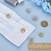 6Pcs Alloy Rhinestone Buttons BUTT-FG0001-58C-4