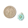 Handmade Polymer Clay & Glass Seed & Brass Pendants PALLOY-MZ00840-09-2