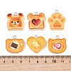 Opaque Resin Imitation Food Pendants RE-CBA0E2-05-3