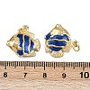 Brass Enamel Fish Pendants KK-I377-05G-A01-3