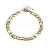 304 Stainless Steel Figaro Chain Bracelets for Women BJEW-G757-15GP-4