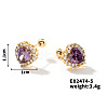 Exquisite Brass Cartilage Earrings with Zirconia IF4519-1-1