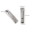 Tarnish Resistant 304 Stainless Steel Bayonet Clasps X-STAS-P158-01C-P-3