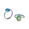 Ion Plating(IP) 201 Stainless Steel Vortex Adjustable Ring for Women RJEW-C045-07M-4