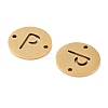 PVD Vacuum Plating 201 Stainless Steel Hollow Flat Round Links FIND-R149-03P-G-2