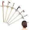 6Pcs 6 Styles Alloy Hair Pin AJEW-FH0006-17-1