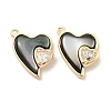 Natural Black Lip Shell Pendants KK-L211-010G-03-1