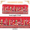 5 Yards Polyester Embroidery Flower Ribbon OCOR-CY0001-17D-2