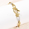 304 Stainless Steel Link Chain Bracelets for Women BJEW-C113-02GP-1