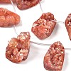 Electroplated Natural Druzy Agate Beads Strands G-N0259-05-3