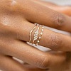 3Pcs Rhombus Zinc Alloy with Crystal Rhinestone Finger Rings FS-WG622CD-04-3