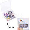 Glass/Gemstone Beads Pendants PALLOY-PH0013-04-6