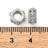 Brass Micro Pave Cubic Zirconia European Beads KK-K378-39P-3
