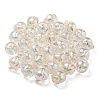 UV Plating Rainbow Iridescent Acrylic Beads OACR-F004-02G-4