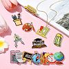 28Pcs 14 Styles Teachers' Day Double-sided Printed Acrylic Pendants OACR-CJ0002-13-6