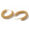 Brass Wire Wrap Spiral Oval Hoop Earrings for Women EJEW-A093-15G-2