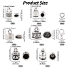 175Pcs 8 Styles Tibetan Style Cord Ends DIY-YW0017-29-2