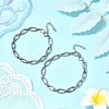 2Pcs 2 Styles 304 Stainless Steel Hollow Cross-Linked Chain Bracelets for Couple BJEW-JB12294-1