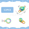 12Pcs 201 Stainless Steel Snap Clasps STAS-UN0053-71-3