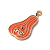 Thanksgiving Day Golden Tone Alloy Enamel Pendants ENAM-M002-02G-G-2